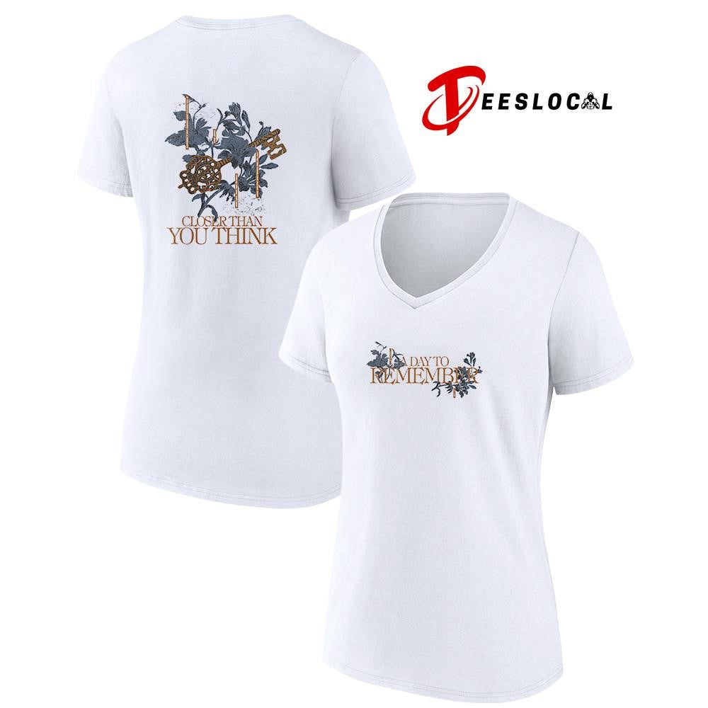 A Day To Remember closer than you think lydrics inspired key graphic shirt