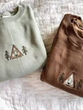 A-Frame Cabin Embroidered Crewneck Sweatshirt T-Shirts, Hoodie | CiraTrend.com