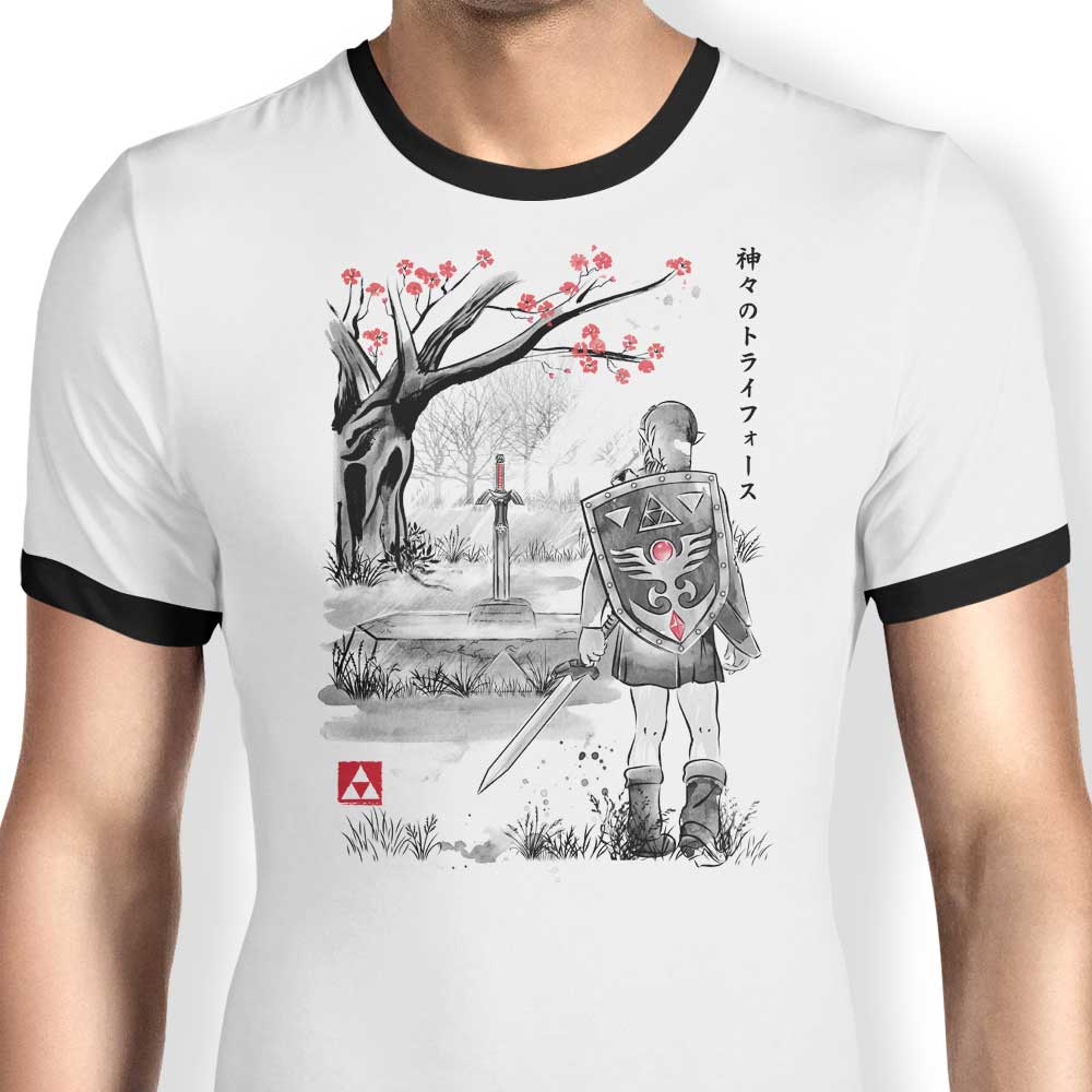 A Link to the Sumi-e - Ringer T-Shirt Hoodie, Sweatshirt | CiraTrend.com (Image 1)