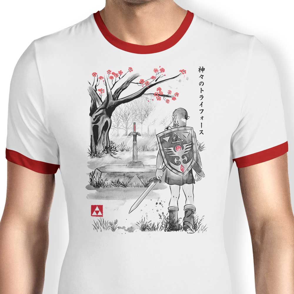 A Link to the Sumi-e - Ringer T-Shirt Hoodie, Sweatshirt | CiraTrend.com (Image 3)