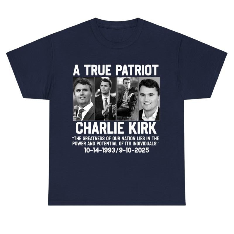 A True American Patriotic Charlie Kirk The Greatness of Our Nation Lies in The Power and Potential of Its Individuals T-Shirt, American Flag USA Tee