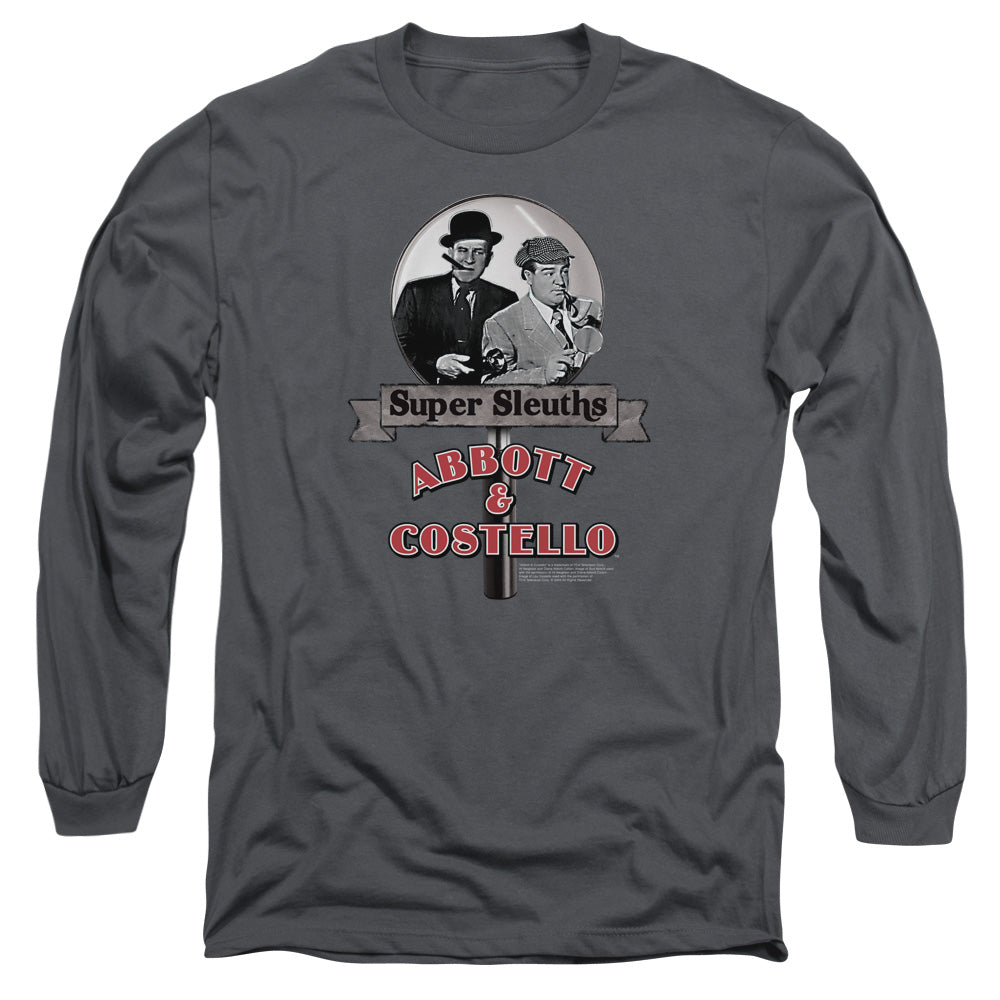 Abbott & Costello Super Sleuths Mens Long Sleeve Shirt Charcoal Hoodie, Sweatshirt | CiraTrend.com (Image 1)
