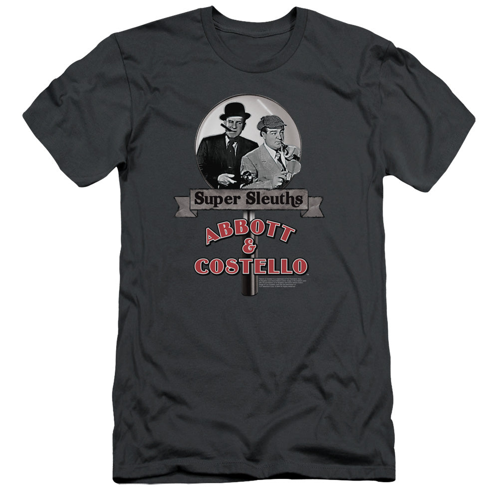 Abbott & Costello Super Sleuths Slim Fit Mens T Shirt Charcoal Hoodie, Sweatshirt | CiraTrend.com