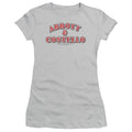 Abbott & Costello Logo Junior Sheer Cap Sleeve Womens T Shirt Silver Hoodie, Sweatshirt | CiraTrend.com