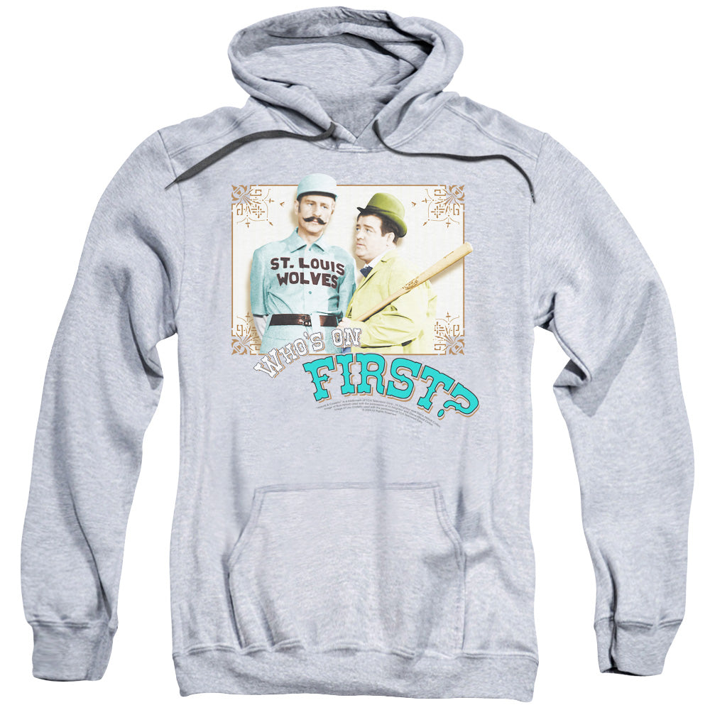 Abbott & Costello Whos On First Mens Hoodie Athletic Heather T-Shirts, Sweatshirt | CiraTrend.com (Image 1)
