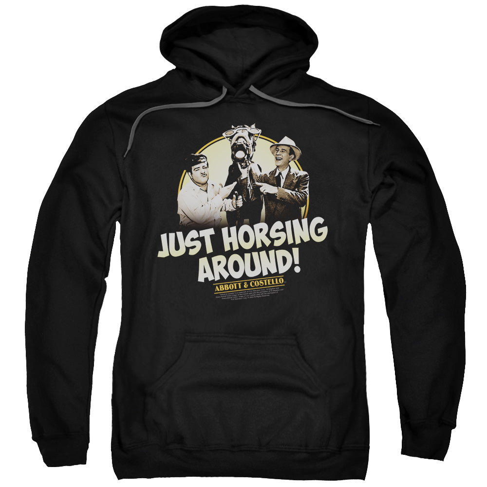 Abbott & Costello Horsing Around Mens Hoodie Black T-Shirts, Sweatshirt | CiraTrend.com (Image 1)