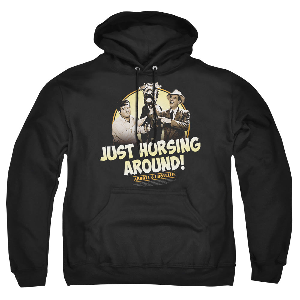 Abbott & Costello Horsing Around Mens Hoodie Black T-Shirts, Sweatshirt | CiraTrend.com (Image 3)