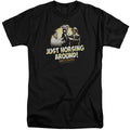 Abbott & Costello Horsing Around Mens Tall T Shirt Black Hoodie, Sweatshirt | CiraTrend.com (Image 1)