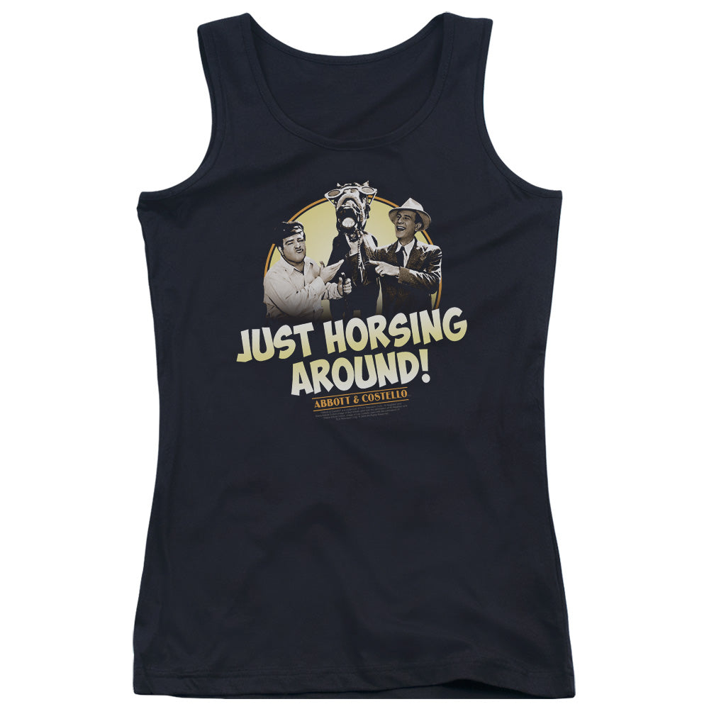 Abbott & Costello Horsing Around Womens Tank Top Shirt Black Hoodie, Sweatshirt | CiraTrend.com