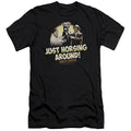 Abbott & Costello Horsing Around Premium Bella Canvas Slim Fit Mens T Shirt Black Hoodie, Sweatshirt (Image 1)