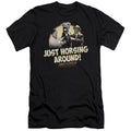 Abbott & Costello Horsing Around Slim Fit Mens T Shirt Black Hoodie, Sweatshirt | CiraTrend.com