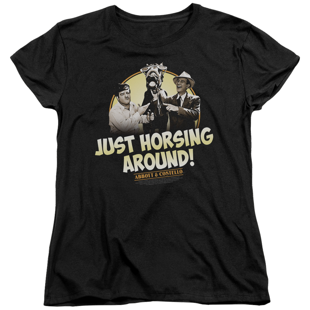 Abbott and Costello Horsing Around - Women's T-Shirt Hoodie, Sweatshirt | CiraTrend.com