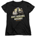 Abbott & Costello Horsing Around Womens T Shirt Black Hoodie, Sweatshirt | CiraTrend.com