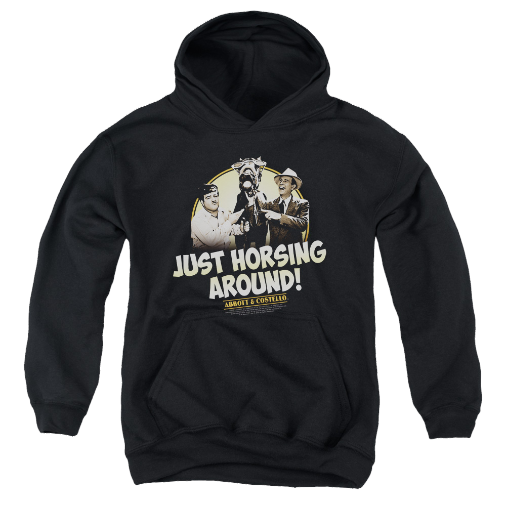 Abbott and Costello Horsing Around - Youth Hoodie (Ages 8-12) T-Shirts, Sweatshirt | CiraTrend.com