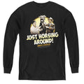 Abbott & Costello Horsing Around Long Sleeve Kids Youth T Shirt Black Hoodie, Sweatshirt | CiraTrend.com