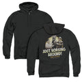 Abbott & Costello Horsing Around Back Print Zipper Mens Hoodie Black T-Shirts, Sweatshirt | CiraTrend.com