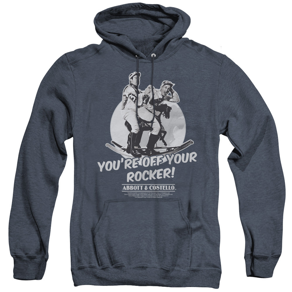 Abbott & Costello Off Your Rocker Mens Heather Hoodie Navy T-Shirts, Sweatshirt | CiraTrend.com (Image 2)