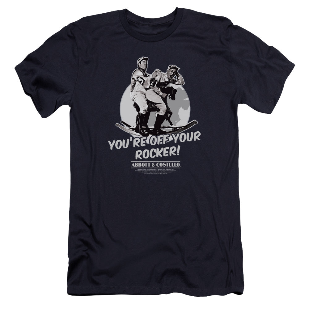 Abbott & Costello Off Your Rocker Premium Bella Canvas Slim Fit Mens T Shirt Navy Hoodie, Sweatshirt (Image 1)