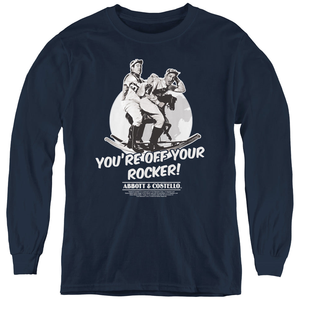 Abbott & Costello Off Your Rocker Long Sleeve Kids Youth T Shirt Navy Blue Hoodie, Sweatshirt | CiraTrend.com