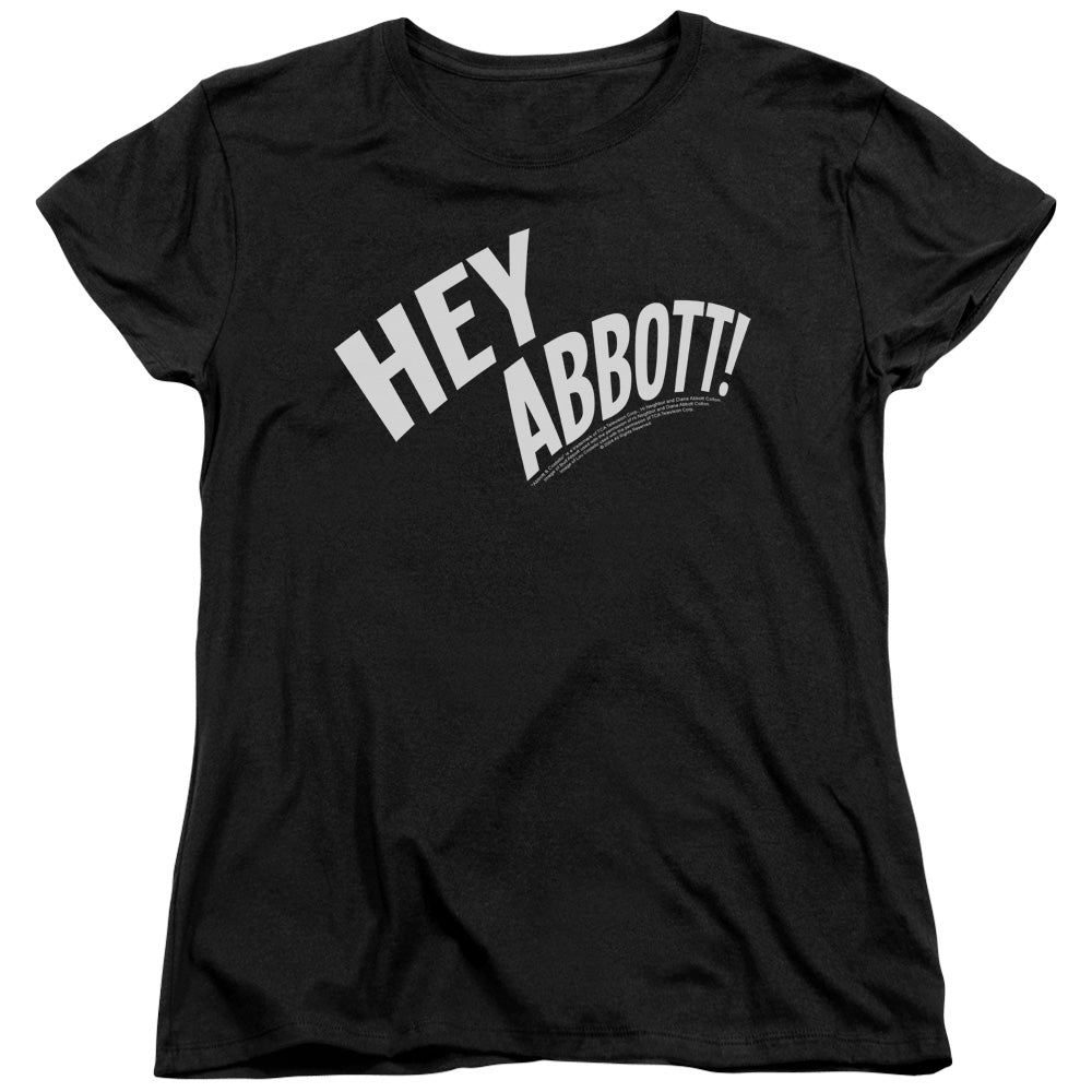Abbott & Costello Hey Abbott Womens T Shirt Black Hoodie, Sweatshirt | CiraTrend.com