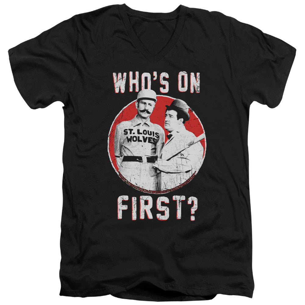 Abbott & Costello First Mens Slim Fit V-Neck T Shirt Black Hoodie, Sweatshirt | CiraTrend.com