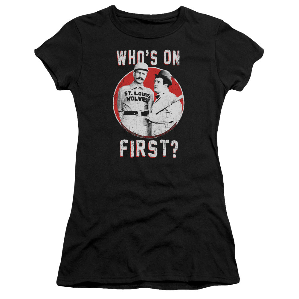 Abbott & Costello First Junior Sheer Cap Sleeve Womens T Shirt Black Hoodie, Sweatshirt | CiraTrend.com