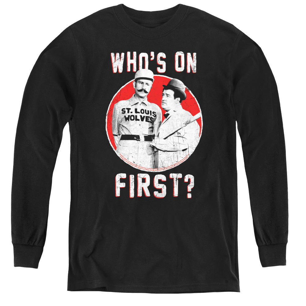 Abbott & Costello First Long Sleeve Kids Youth T Shirt Black Hoodie, Sweatshirt | CiraTrend.com