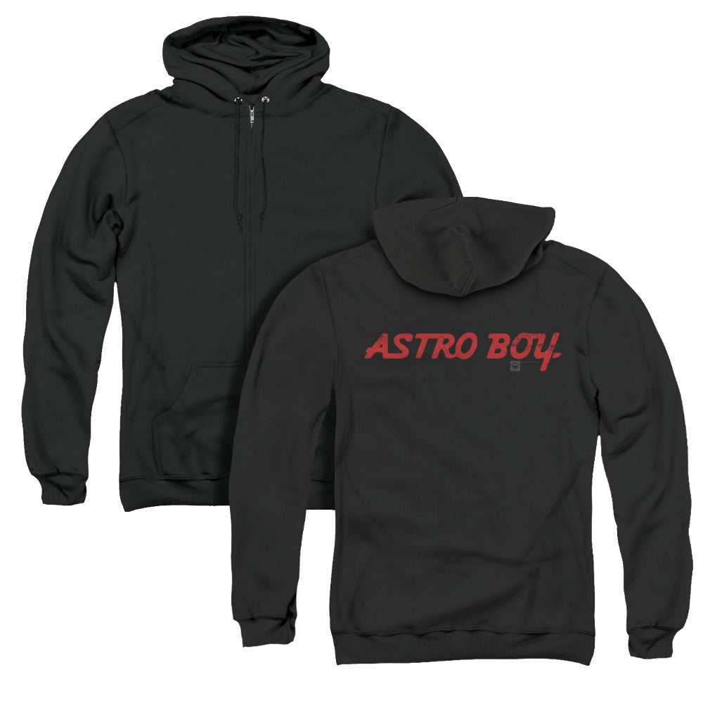 Astro Boy Classic Logo Back Print Zipper Mens Hoodie Black T-Shirts, Sweatshirt | CiraTrend.com