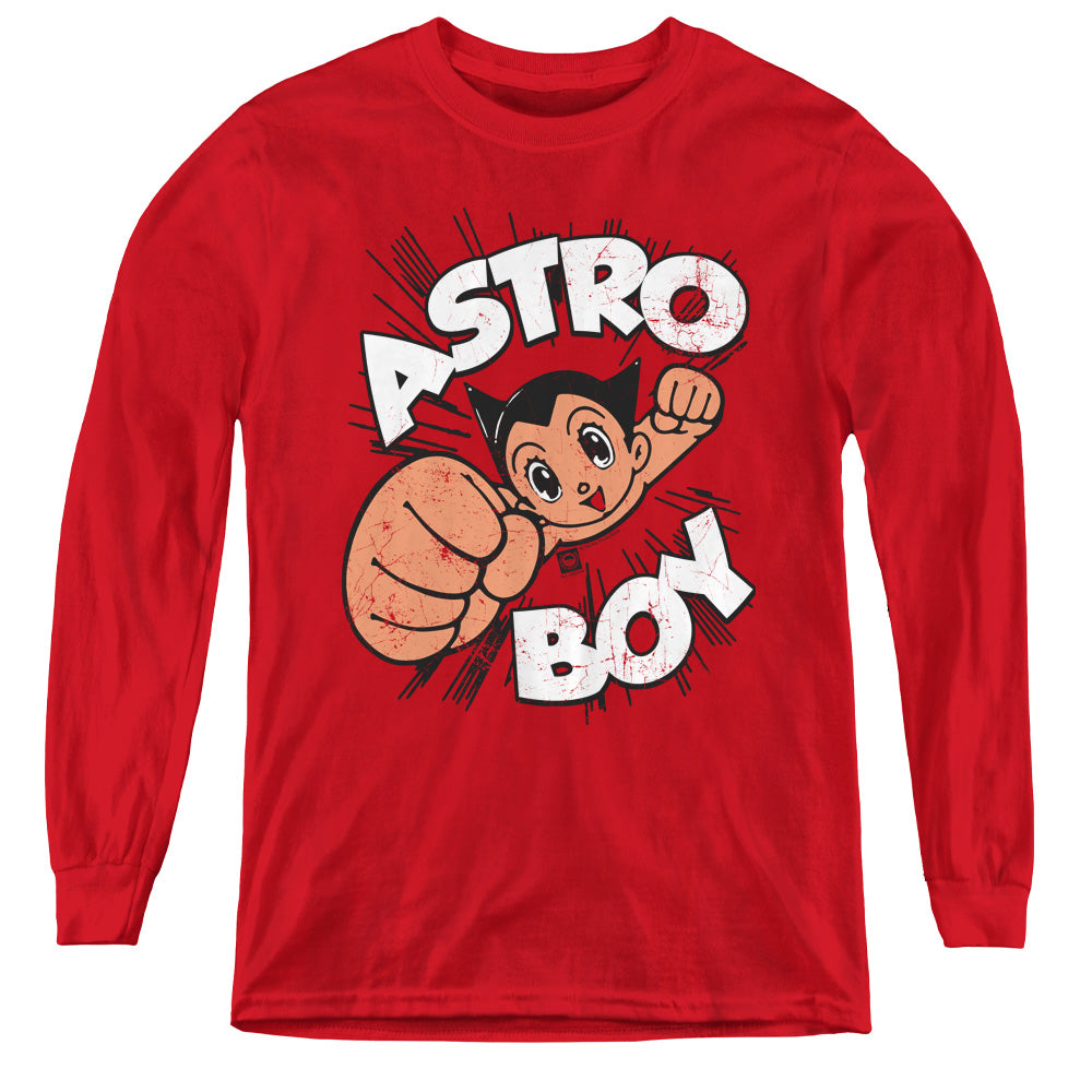 Astro Boy Flying Long Sleeve Kids Youth T Shirt Red Hoodie, Sweatshirt | CiraTrend.com