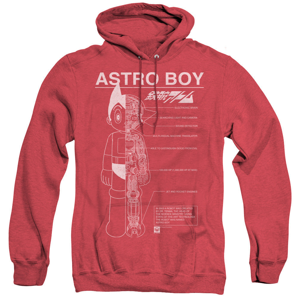 Astro Boy Schematics Mens Hoodie Red T-Shirts, Sweatshirt | CiraTrend.com