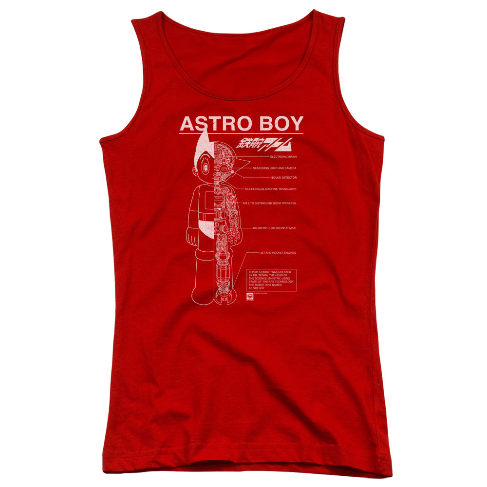 Astro Boy Schematics Womens Tank Top Shirt Red Hoodie, Sweatshirt | CiraTrend.com