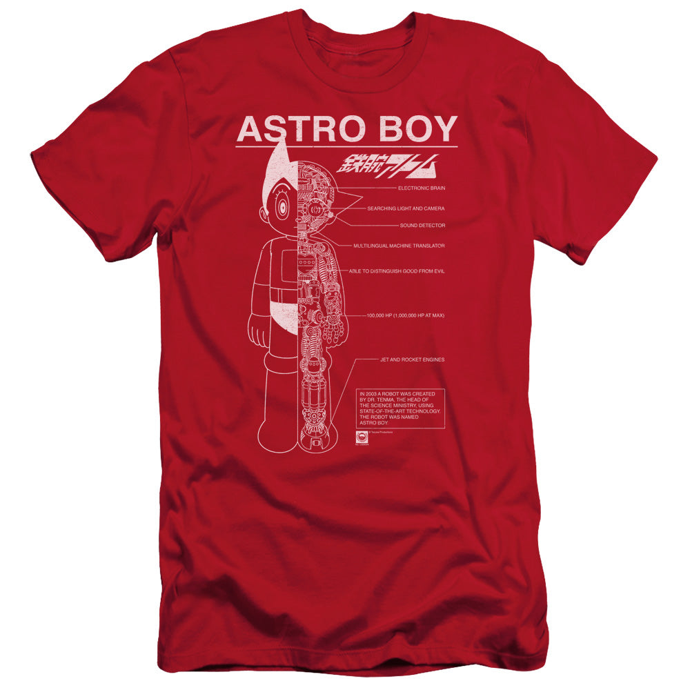 Astro Boy Schematics Slim Fit Mens T Shirt Red Hoodie, Sweatshirt | CiraTrend.com