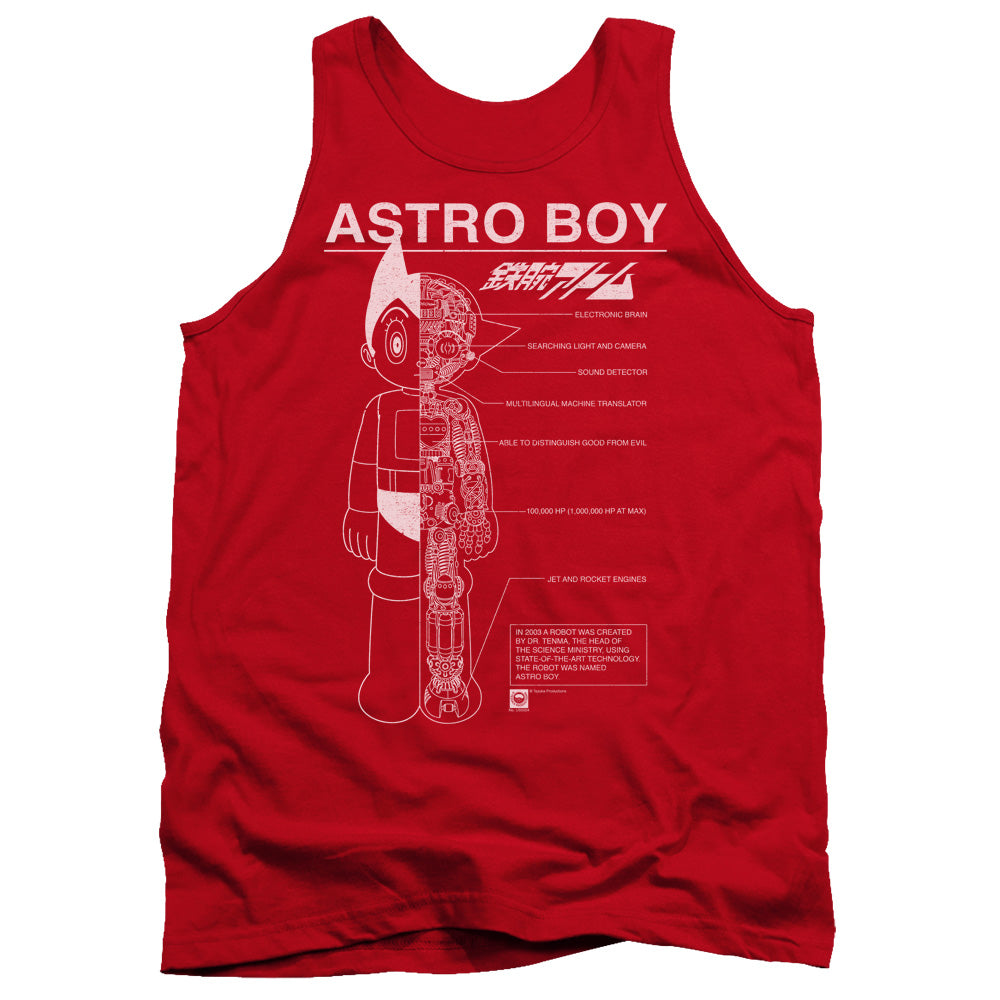 Astro Boy Schematics Mens Tank Top Shirt Red Hoodie, Sweatshirt | CiraTrend.com