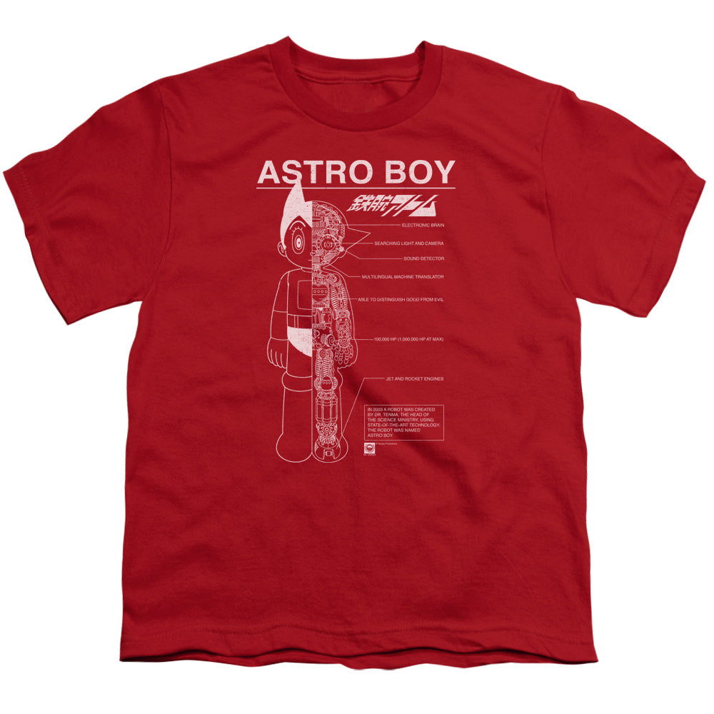 Astro Boy Schematics Kids Youth T Shirt Red Hoodie, Sweatshirt | CiraTrend.com