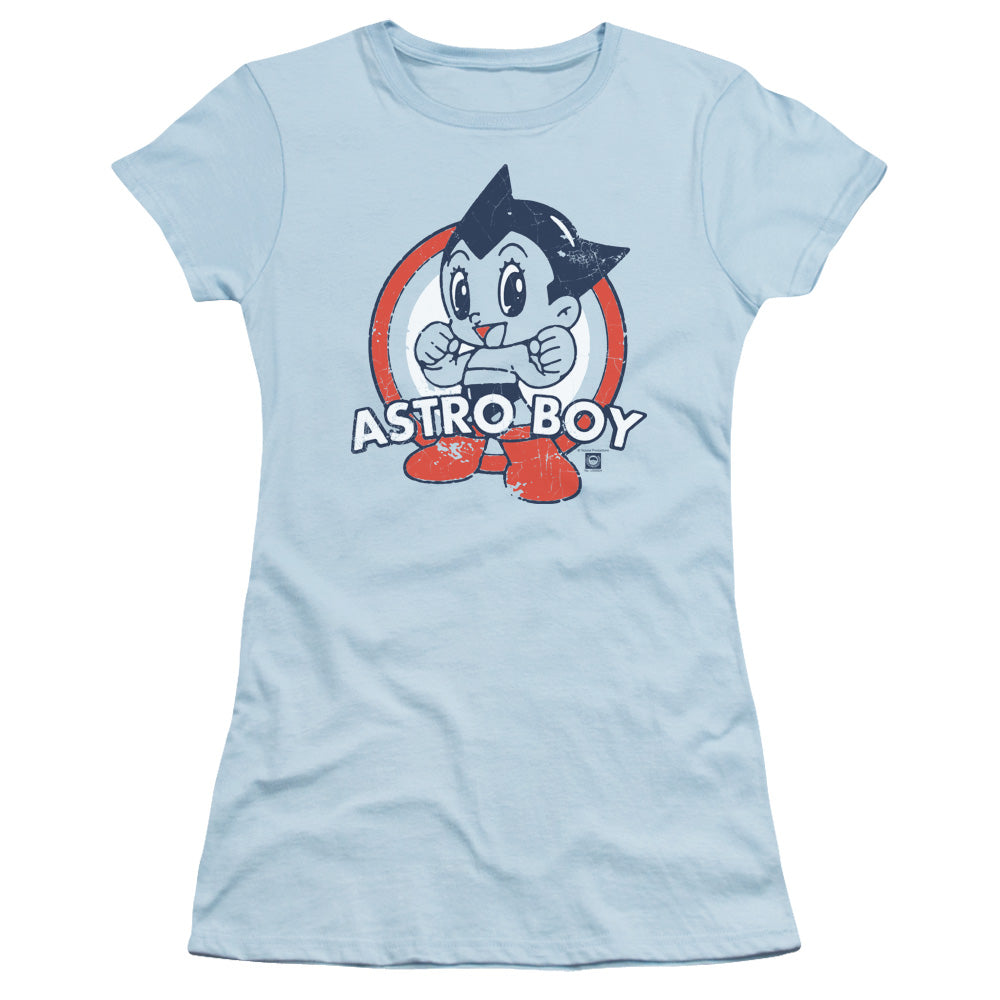 Astro Boy Target Junior Sheer Cap Sleeve Womens T Shirt Light Blue Hoodie, Sweatshirt | CiraTrend.com