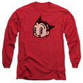 Astro Boy Face Mens Long Sleeve Shirt Red Hoodie, Sweatshirt | CiraTrend.com