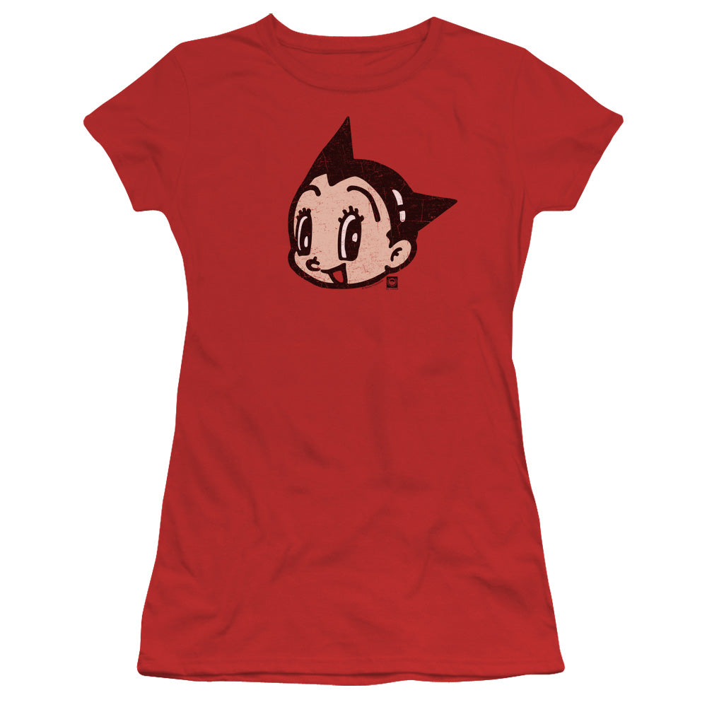 Astro Boy Face Junior Sheer Cap Sleeve Womens T Shirt Red Hoodie, Sweatshirt | CiraTrend.com