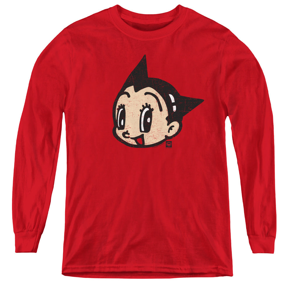 Astro Boy Face Long Sleeve Kids Youth T Shirt Red Hoodie, Sweatshirt | CiraTrend.com
