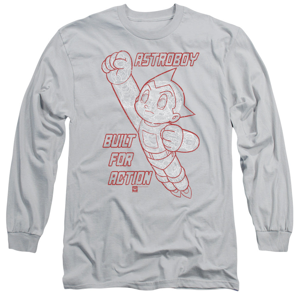 Astro Boy Built For Action Mens Long Sleeve Shirt Silver Hoodie, Sweatshirt | CiraTrend.com