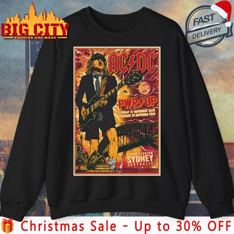 AC DC Tour Sydney On Nov 21 &amp; 25 2025 Poster shirt