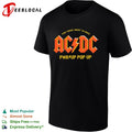 AC DC for those about to rock pwr up pop up logo shirt