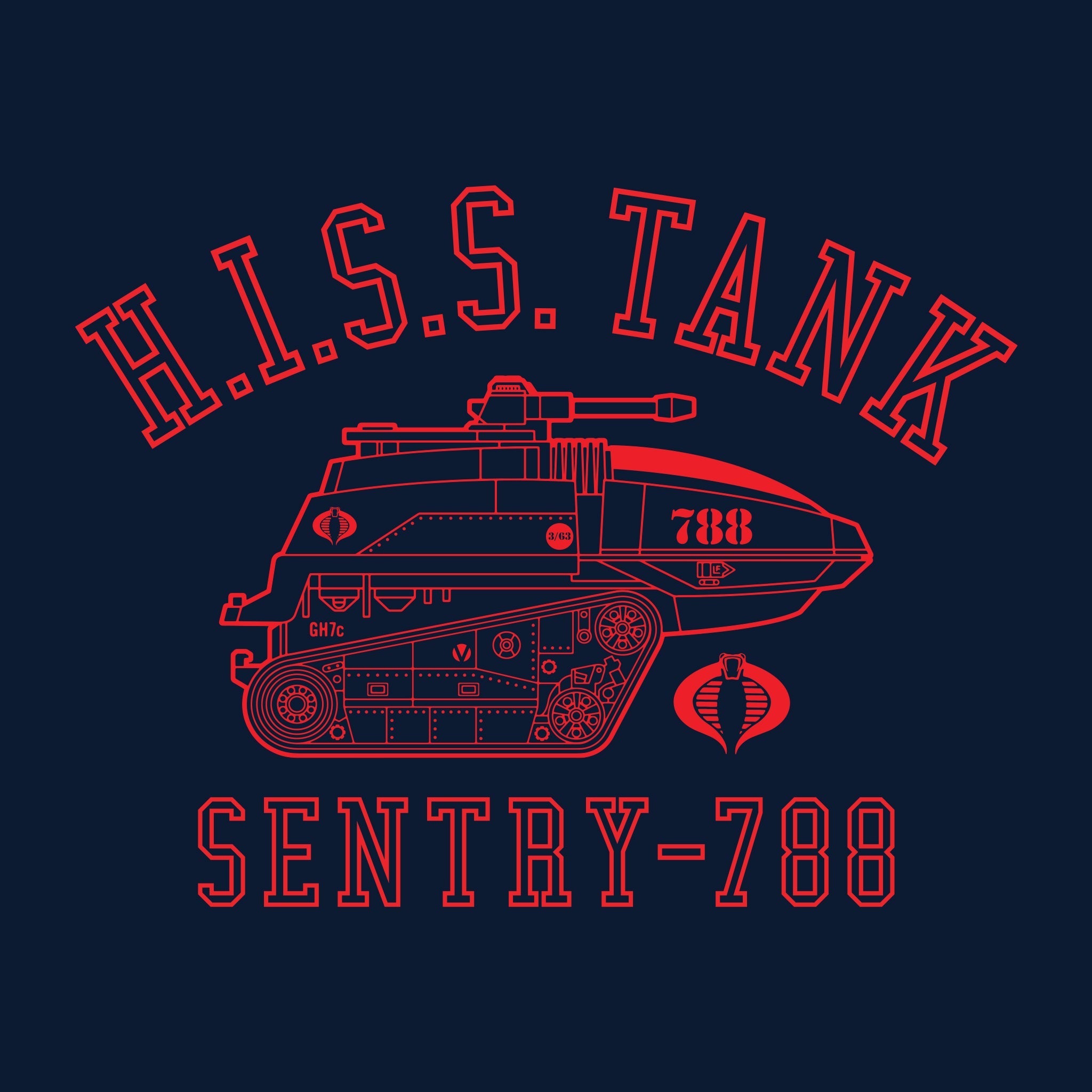 G.I. Joe Hiss Tank T-shirt - NAVY Hoodie, Sweatshirt | CiraTrend.com (Image 2)