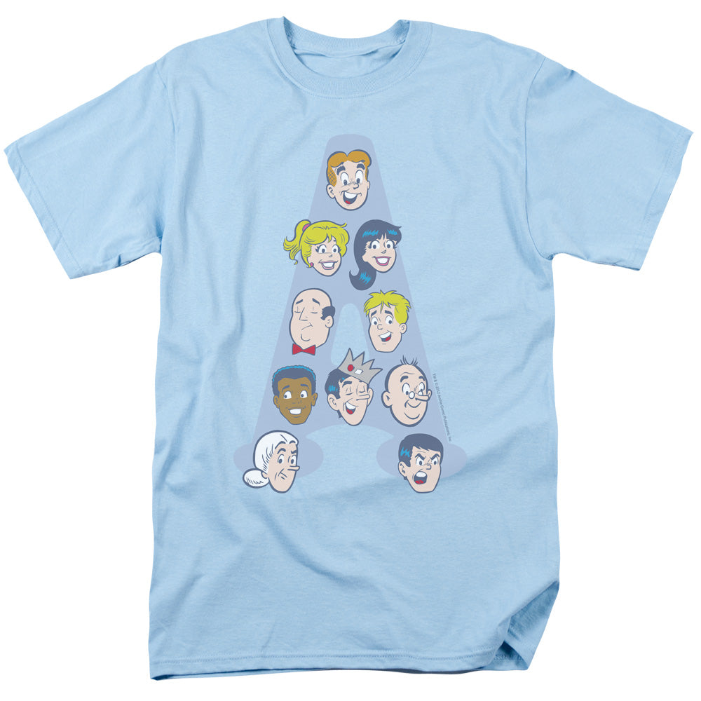 Archie Comics Character Heads Mens T Shirt Light Blue Hoodie, Sweatshirt | CiraTrend.com