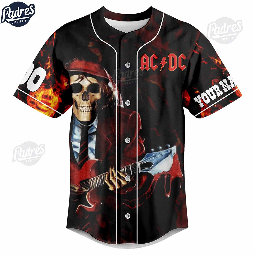 ACDC Never Too Old To Rock Custom Baseball Jersey - Padres Jersey Oasis: Elevate Your Baseball Style Game