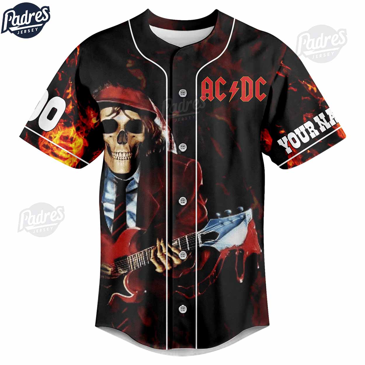 ACDC Never Too Old To Rock Custom Baseball Jersey - Padres Jersey Oasis: Elevate Your Baseball Style Game
