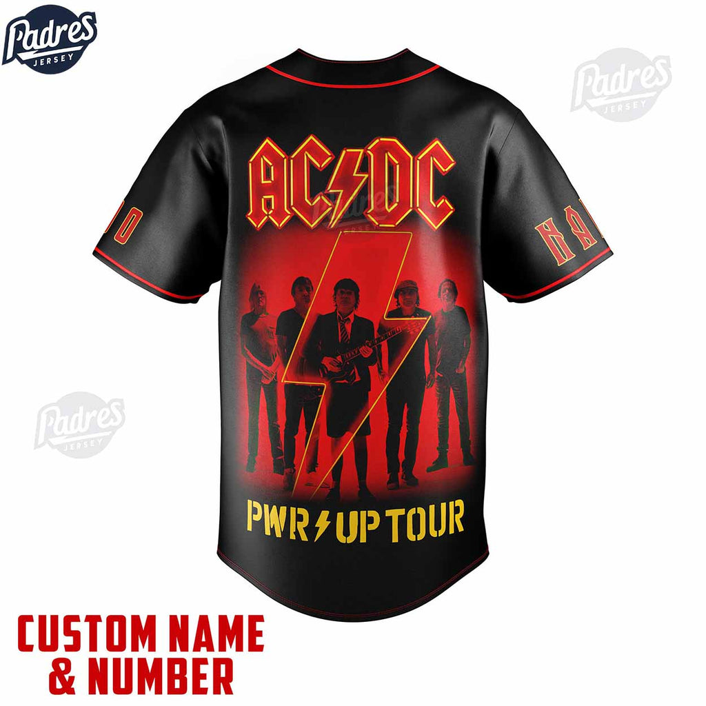 ACDC PWR UP Tour 2024 Custom Baseball Jersey - Padres Jersey Oasis: Elevate Your Baseball Style Game
