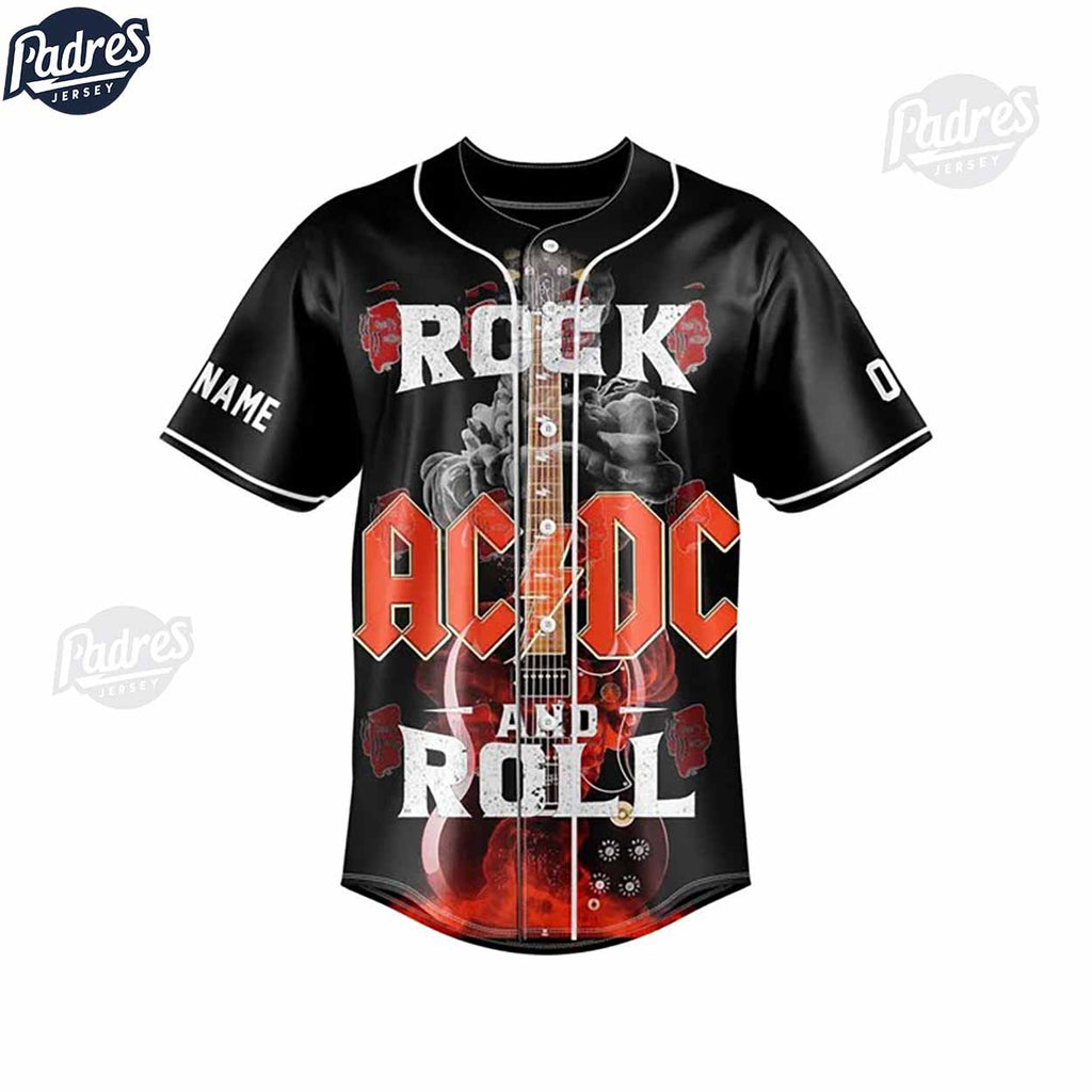 AC/DC Rock And Roll Custom Baseball Jersey Fans - Padres Jersey Oasis: Elevate Your Baseball Style Game