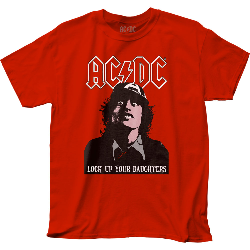 AC/DC Lock Up Your Daughters Mens T Shirt Red Hoodie, Sweatshirt | CiraTrend.com