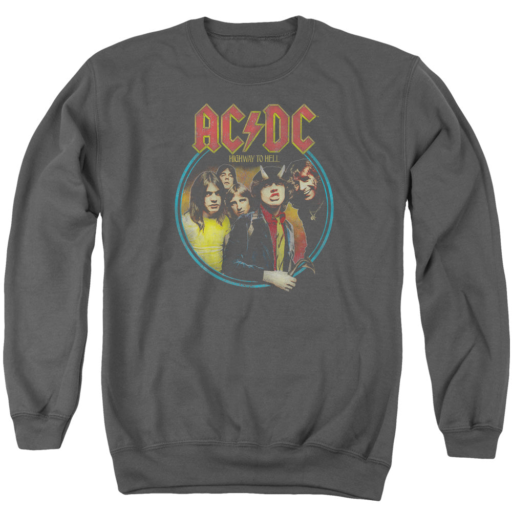 AC/DC Highway To Hell Mens Crewneck Sweatshirt Charcoal T-Shirts, Hoodie | CiraTrend.com
