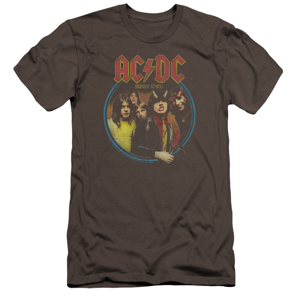ACDC Highway To Hell Premium Bella Canvas Slim Fit Mens T Shirt Charcoal Hoodie, Sweatshirt | CiraTrend.com (Image 1)